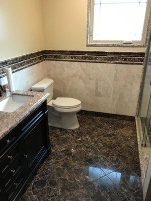 Marble bathroom job