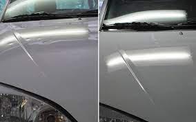 Before hail repair and after. Completed repair using paintless dent repair tools and techniques.