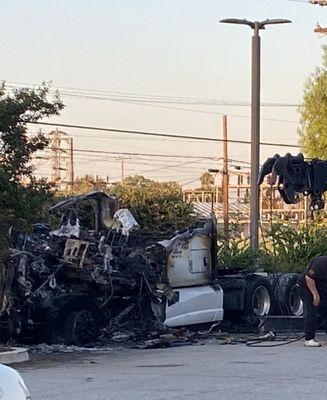 For two years this abandoned semi truck in CVS parking lot was set on fire.