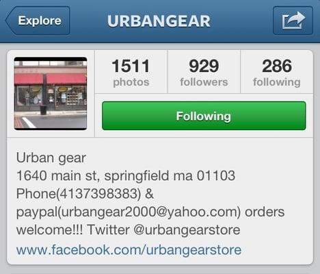 Follow Urban Gear on Instagram!