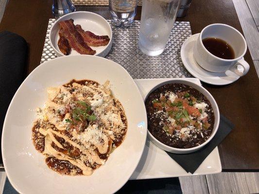 Enchiladas with side of bacon!