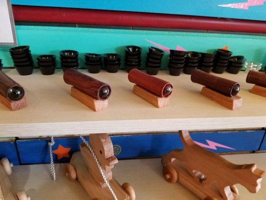 Mini kaleidoscope and wooden toys for sale