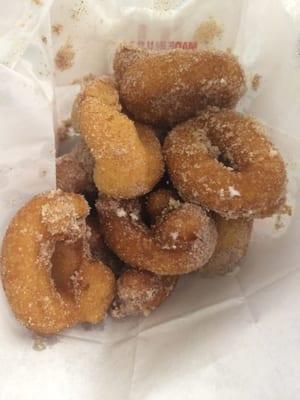 Cinnamon Sugar Mini Doughnuts!!!! So good! 6 for $2, 12 for $3.50, 24 for $6