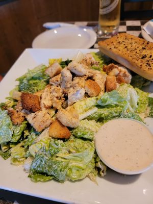 Grilled chicken caesar salad.