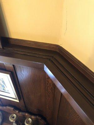 Plate rail detail #2 (fitting to wall, and jointing)