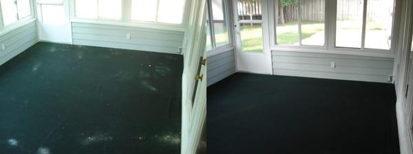 Porch before and after