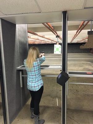 Wife taking some shots. Great place to shoot. Clean, nice and accommodating.