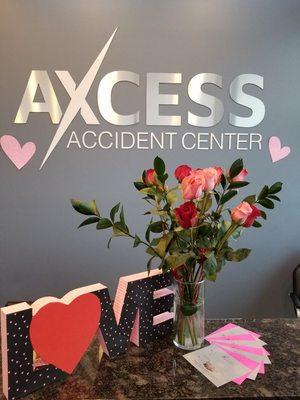 Valentines day at Axcess Accident Center