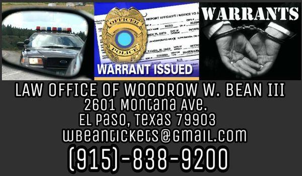 Warrants in El Paso, Texas ?  CALL US NOW 915-838-9200