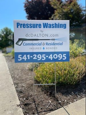 dcDalton PressureWashing Yard Sign