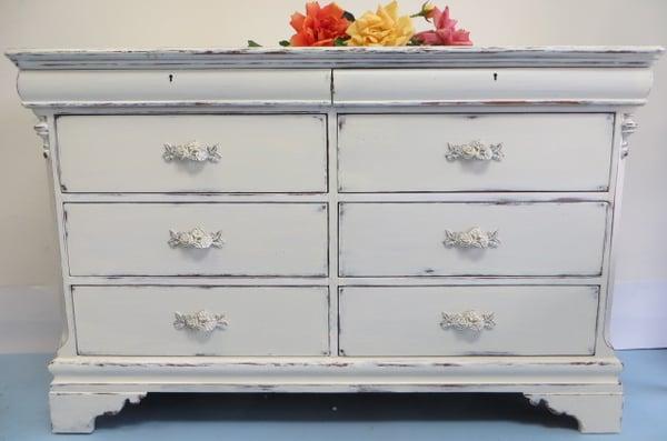 Shabby Chic Dresser with beautiful handles