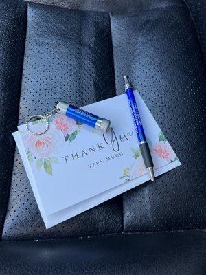 A thank you note!