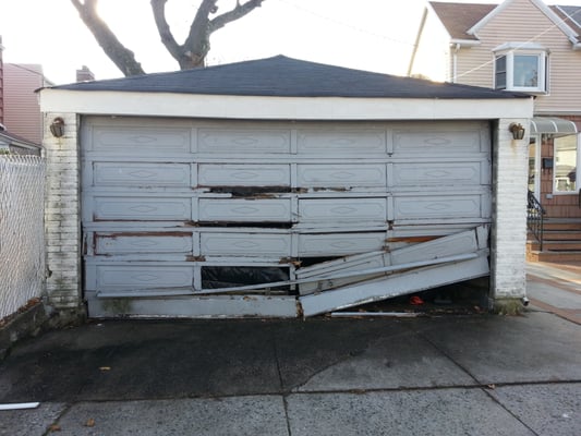 Before, really old and broken wood door