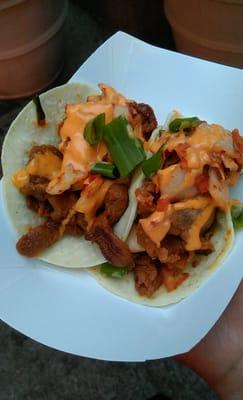 Spicy pork tacos