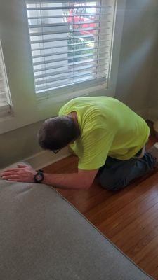 Cleaning baseboards