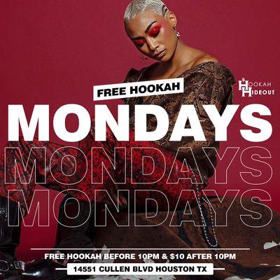 Free hookah Monday's