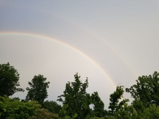 Double rainbow!!!  Someone will be blessed!