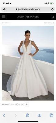 Plunging neckline wedding dresses available sizes 4 thru 32