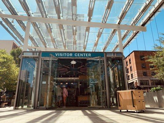 The all new Visitor Center in Director Park