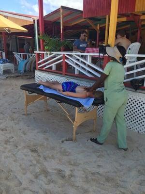 Massage on the beach. Could use it today