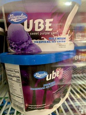 Ube ice cream available for purchase in freezer section