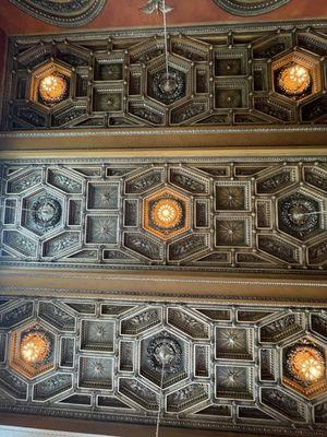 Ceiling on first floor, military room