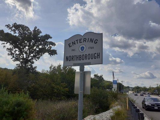 Entering Northborough on Route 9 from Westborough.