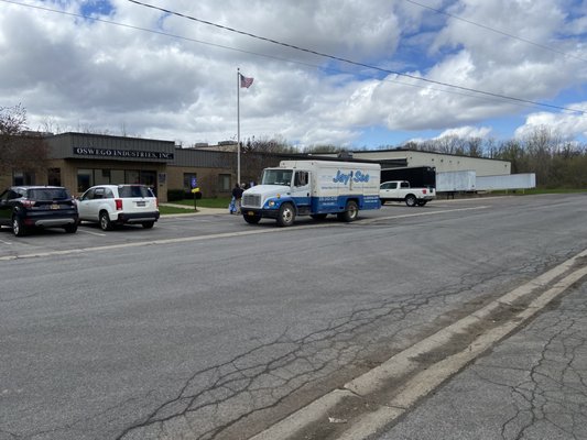 Exterior of the Oswego Industries building.