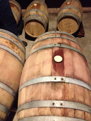 Barrel room tasting