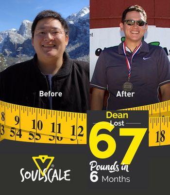 Wow! Dean lost 67 lbs on our weight loss program and completely changed his life.