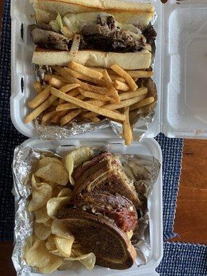 Philly Philly Steak and Cheese Sandwich Corned Beef Reuben Sandwich