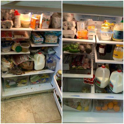 Fridge , before and after