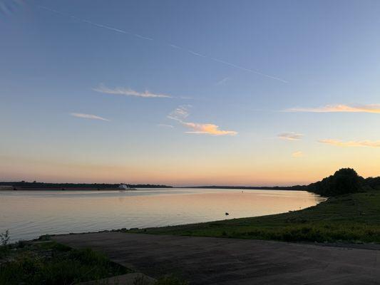 Down river sunset.