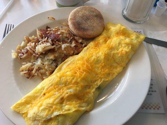 Ham and cheese omelet. Very tasty.