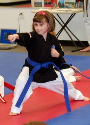 one of our NOW black belts who has been training since she was 2 years old.  Talk about a "head start" program!