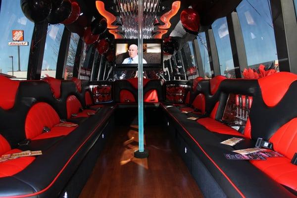 Party bus interior