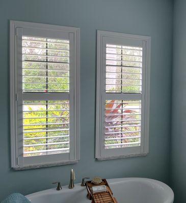 Sunshine Shutters are perfect for bathrooms!