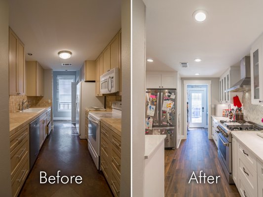 Austin - North Loop Kitchen Remodel with Peninsula and Quartz Countertops