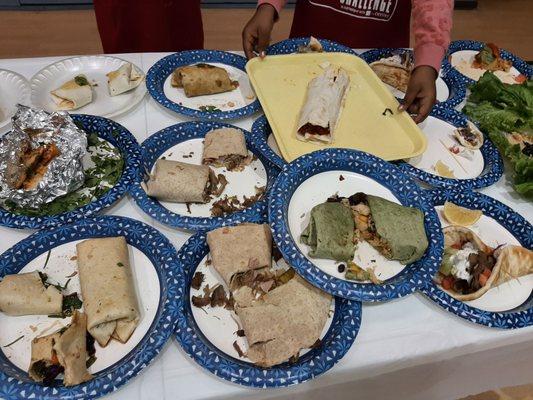 After school program 5th annual Chopped challenge 2019 - wraps around the world held @ "The center"