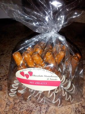 Chocolate covered Pretzel Sticks ...for your salty & sweet fix!