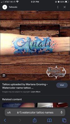 Images of water color tattoos.