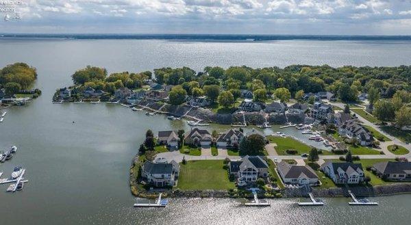 Aerial of Johnson Island