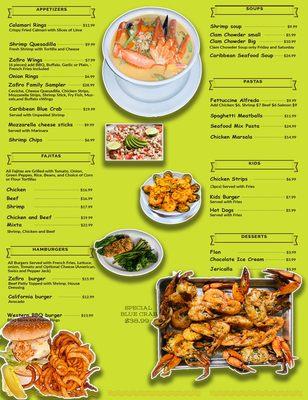 New and updated menu