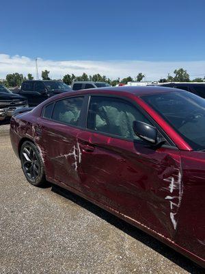 Passenger side damage