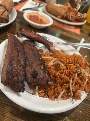 B - b - q Spare Ribs / Costilla Ahumada