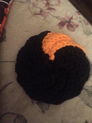 OSU Beaver colored dish scrubbie, hand crocheted.