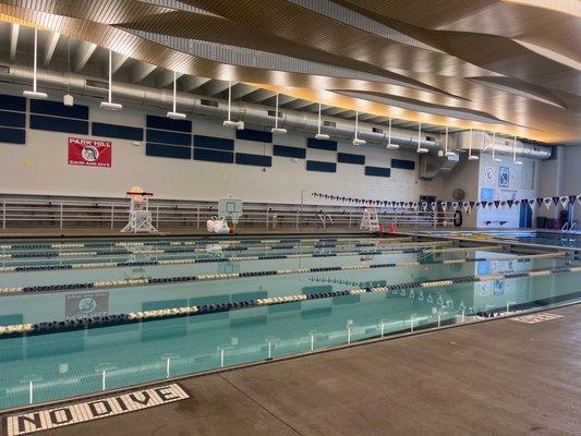 Such a beautiful and clean pool! Great place to get some laps in for only 5 dollars!