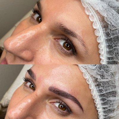 Microblading before and after