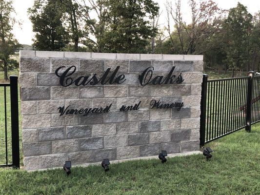 Entrance to Castle Oaks