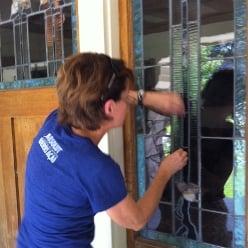 Stained glass repair on site or at the shop